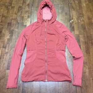 Lululemon Dance Studio 8 Jacket Rib Sleeve Heathered Red Reversible Misty Merlot